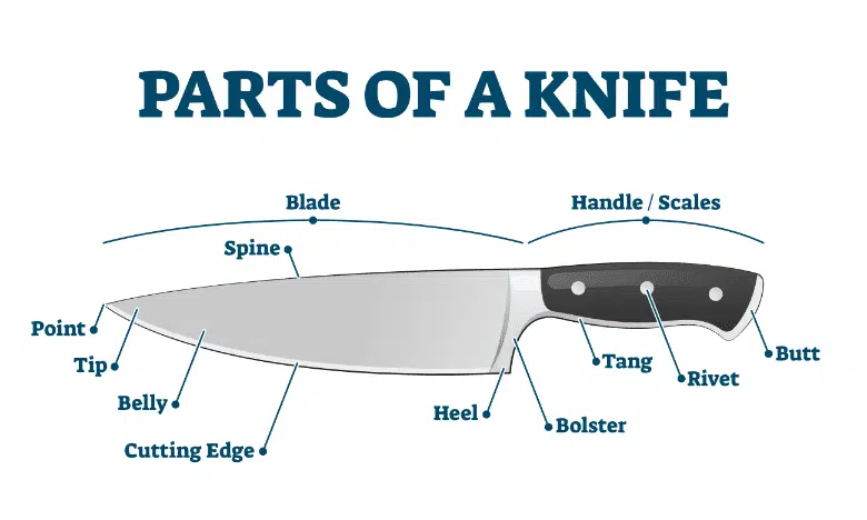 Parts Of A Knife Illustration