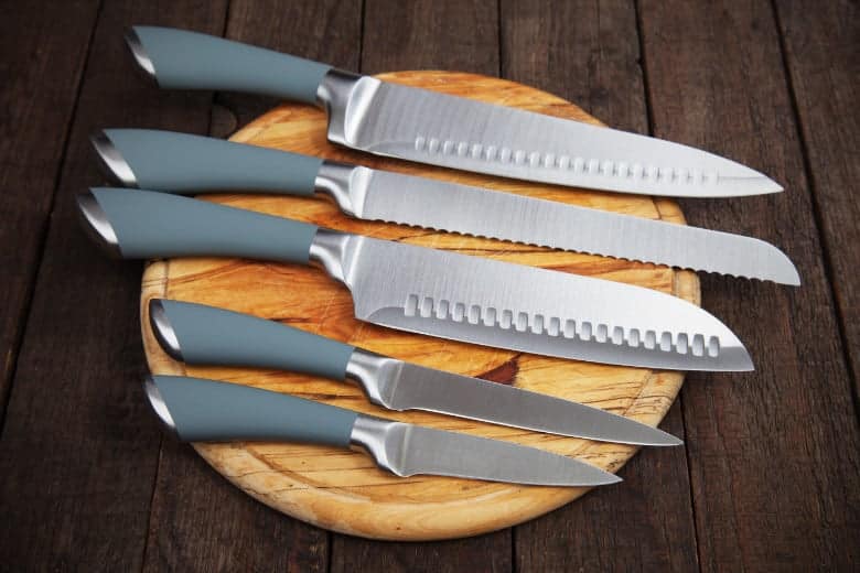 Knives On Cutting Board