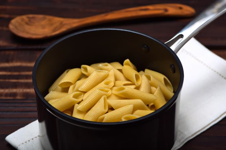 Pot Of Cooked Pasta